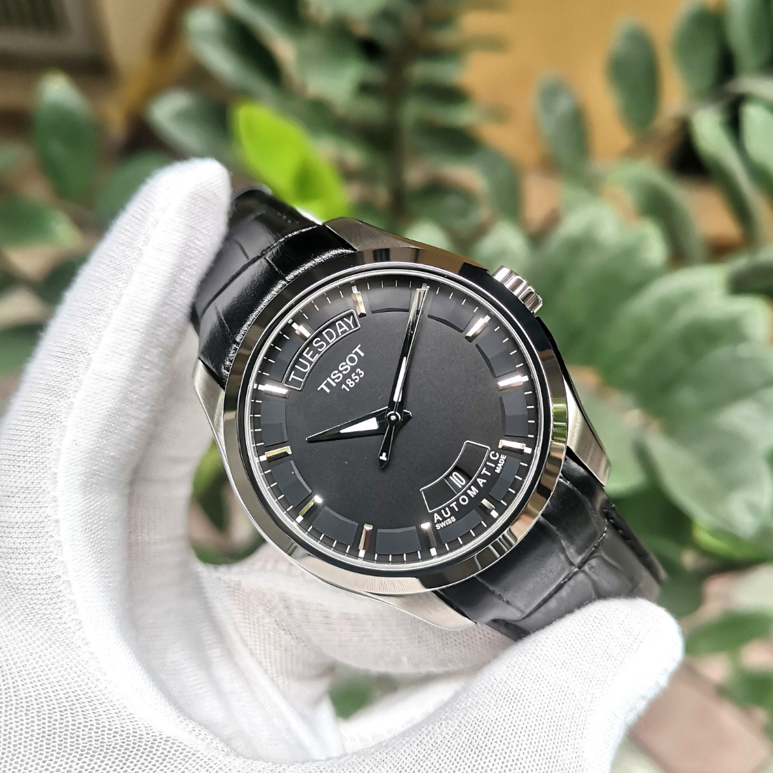 Tissot COUTURIER POWERMATIC 80 T035.407.36.051.01 Orologio Automatico Uomo, Acciaio PVD Rosa, Quadrante Nero