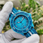 Đồng hồ Blancpain x Swatch Bioceramic Blue Lagoon SO35L400